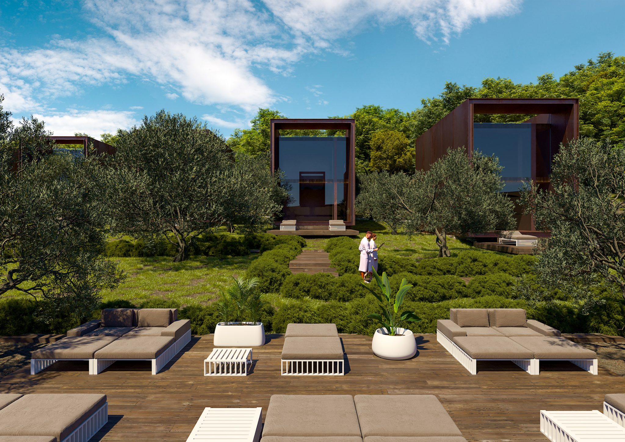 Aione Resort, lodges con percorsi di collegamento