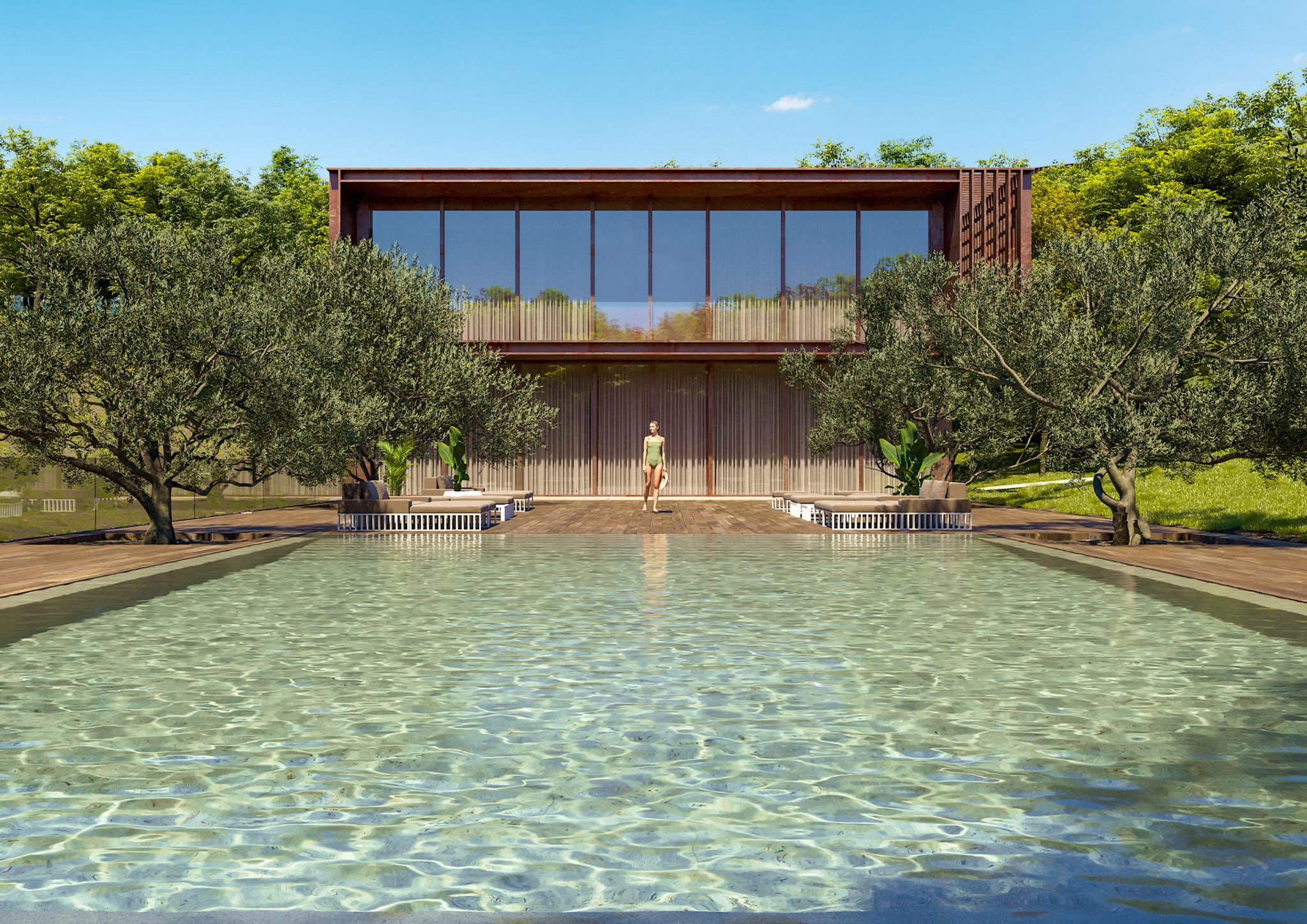 Aione Resort, vista su piscina residenza privata