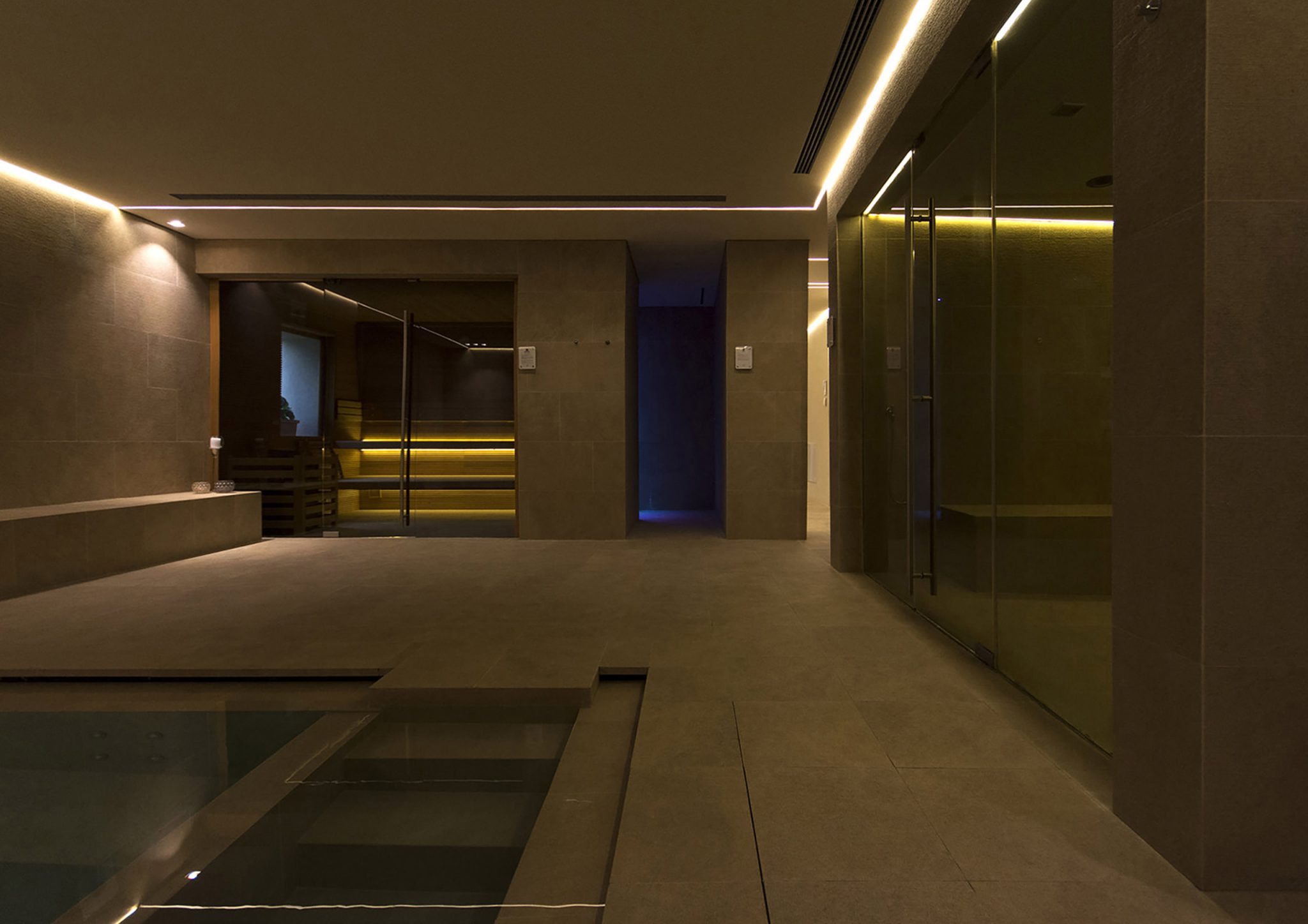 Borgo Cadonega Spa, vista su bagno turco, sauna e bagno turco e docce emozionali