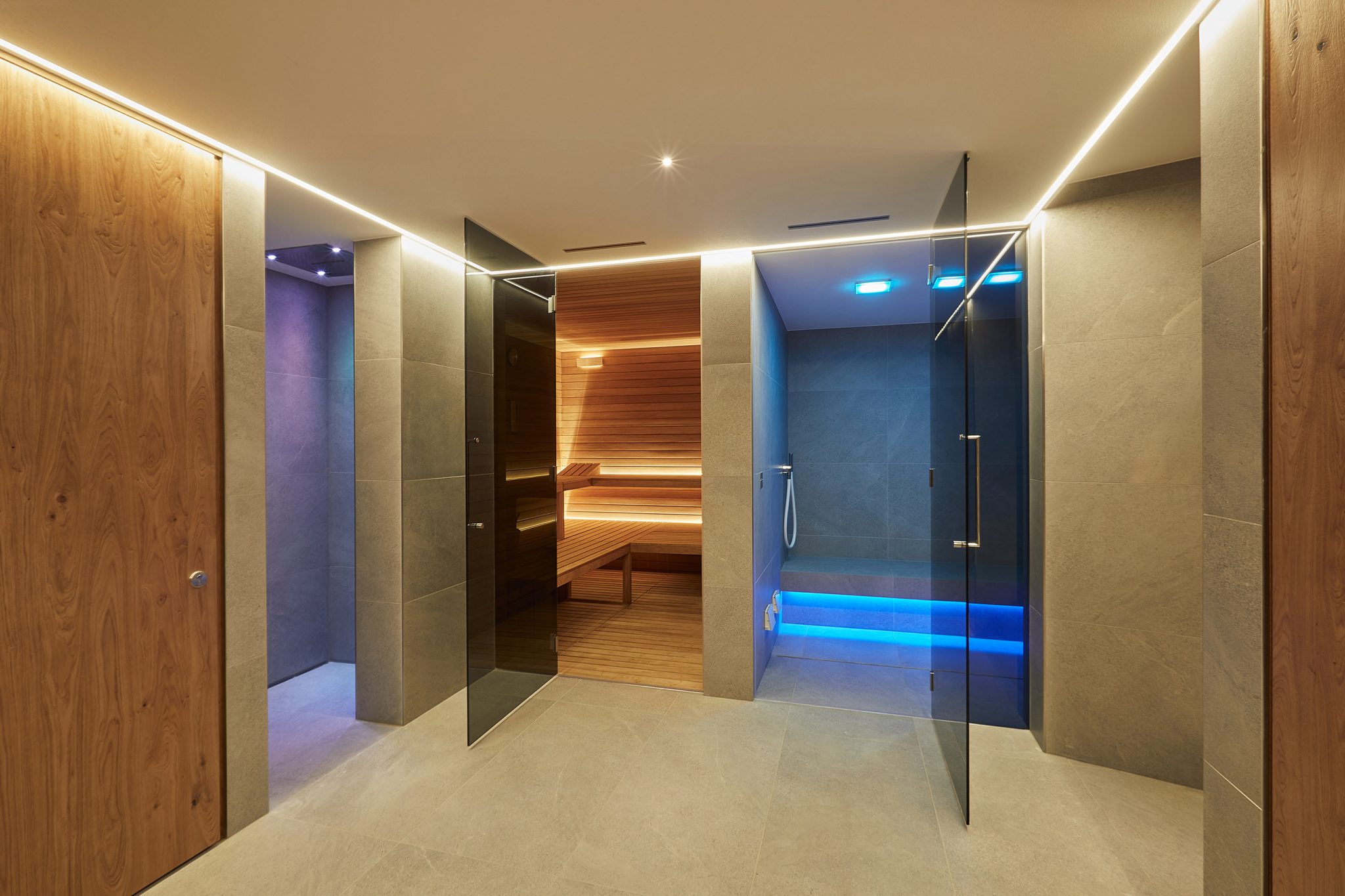 Dimora degli dei, vista su sauna e bagno di vapore