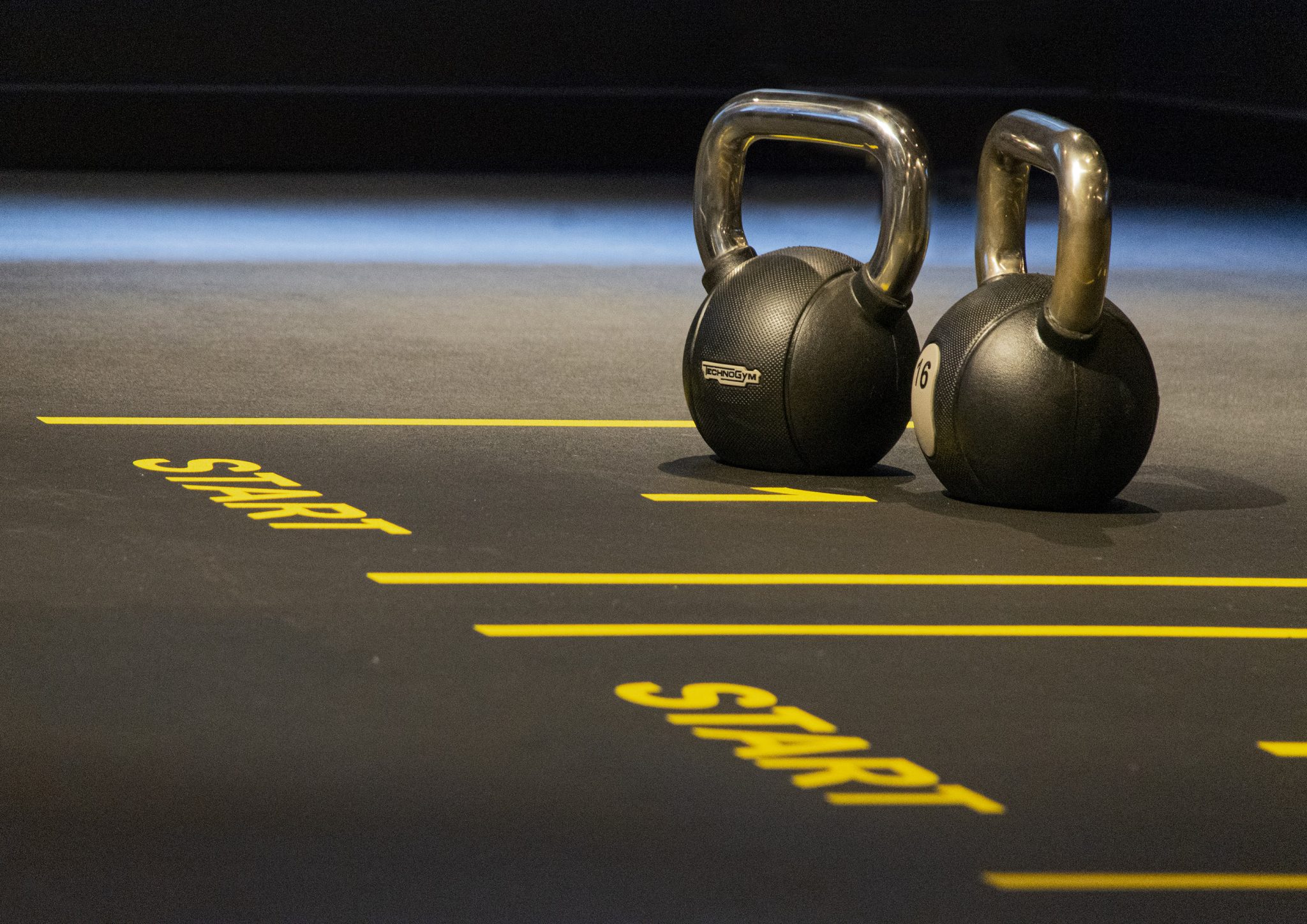Storm Club, area skill con dettaglio su sprint track e kettlebell