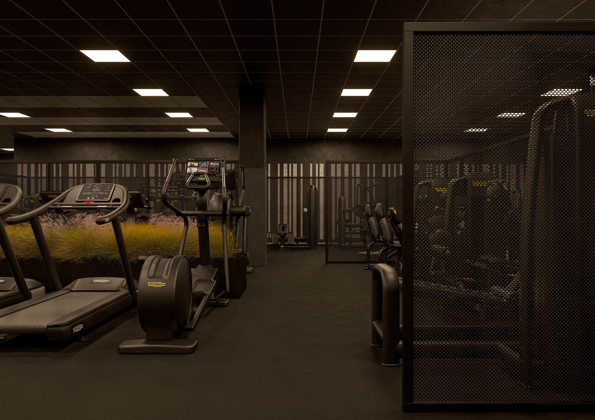 ideafitness, gym floor vista su cardio